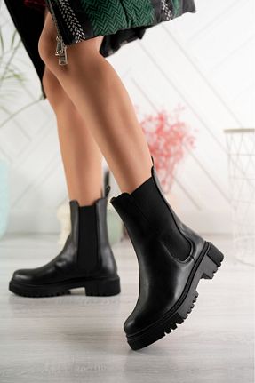 بوت مشکی زنانه ضد آب پاشنه پر پاشنه متوسط ( 5 - 9 cm ) Gore-Tex مقاوم در برابر آب کد 756676200