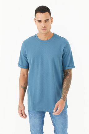 تی شرت آبی مردانه یقه پولو کد 756775268
