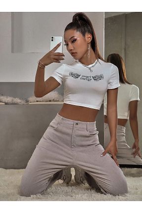 بلوز سفید زنانه چاپی Jose Clothing - کد 755080156