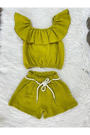 ست بالاتنه و پائین تنه سبز بچه گانه بافتنی Bloom Baby Kids - کد 748825741