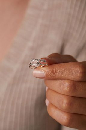 انگشتر نقره زنانه زیرکن Elika Silver - کد 755348165