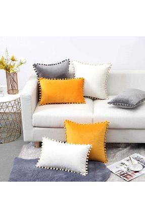 کوسن و روکش کوسن زرد مخمل Bc Home - کد 227670042