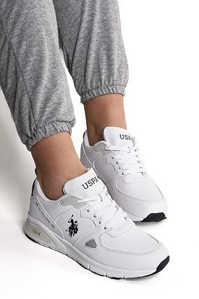 کفش اسنیکر سفید زنانه بند دار U.S. Polo Assn. - کد 755614198