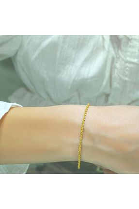 دستبند طلا زرد زنانه 8 عیار aytekgold - کد 755616781