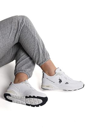 کفش اسنیکر سفید زنانه بند دار U.S. Polo Assn. - کد 755614198