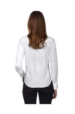 پیراهن سفید زنانه اسلیم فیت By shirts - کد 755658066