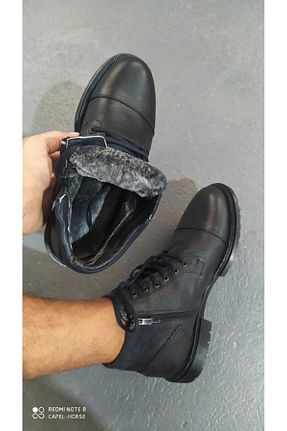 بوت / نیم بوت مشکی مردانه چرم خالص capel hor-se - کد 755678687