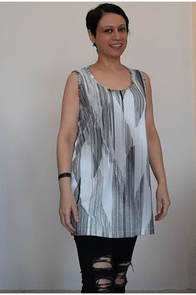 تیشرت سایز بزرگ سفید زنانه سایز بزرگ Mertcan Butik - کد 756368674