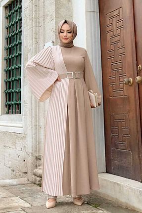 لباس حجاب قهوه ای زنانه Dad Bym Fashion - کد 756794767