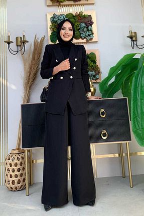 ست بالاتنه و پائین تنه حجاب مشکی زنانه رگولار Bym Fashion - کد 756795798