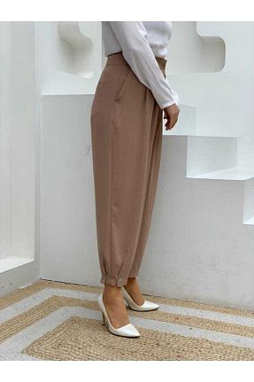 شلوار حجاب قهوه ای زنانه مخلوط پلی استر Bym Fashion - کد 756112526