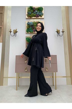 ست بالاتنه و پائین تنه حجاب مشکی زنانه رگولار Bym Fashion - کد 756795873