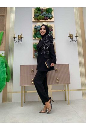 ست بالاتنه و پائین تنه حجاب مشکی زنانه رگولار Bym Fashion - کد 756798060