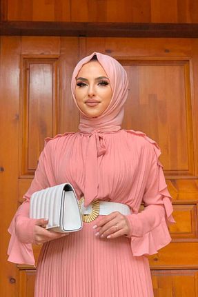 بلوز حجاب صورتی زنانه Dad Bym Fashion - کد 756603009