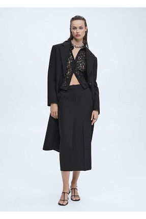 دامن مشکی زنانه ساده MANGO - کد 635754486