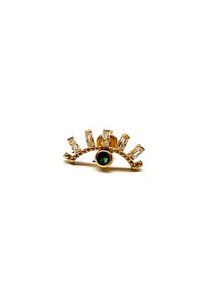 گوشواره نقره طلائی زنانه 925 عیار Bysevisilver - کد 756715419