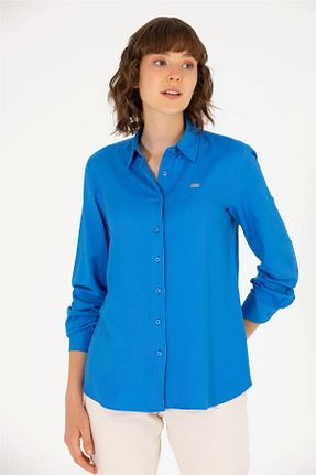 پیراهن سرمه ای زنانه یقه پیراهنی U.S. Polo Assn. - کد 756354545