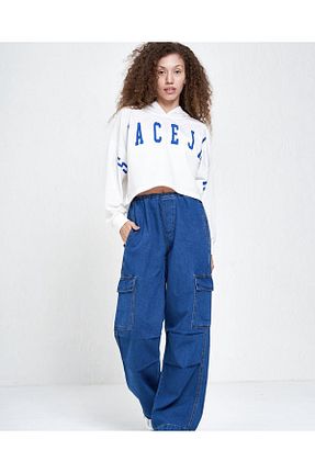 شلوار آبی زنانه پارچه DEEFWEAR - کد 755245611