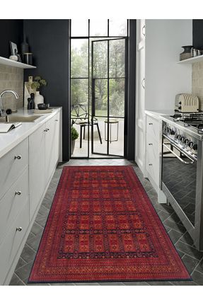 فرش زرشکی قابل شستشو Rugs Modern Halı - کد 755244950