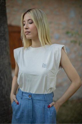 ست بالاتنه و پائین تنه سفید زنانه بافتنی CANSEY DESİNG - کد 755255331