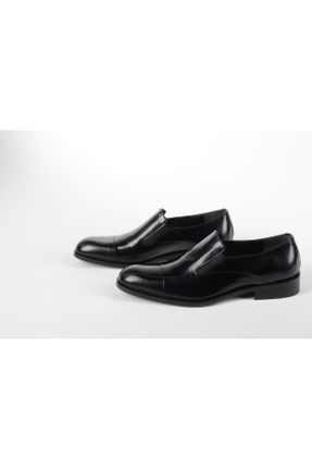 کفش کلاسیک مشکی مردانه چرم طبیعی پاشنه کوتاه ( 4 - 1 cm ) پاشنه ضخیم کد 755405371