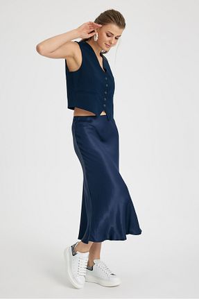 ست بالاتنه و پائین تنه سرمه ای زنانه مخلوط پلی استر Bahar Kaplan Store - کد 755741899