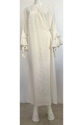ربدوشام سفید زنانه ابریشم nisa46 - کد 755529607