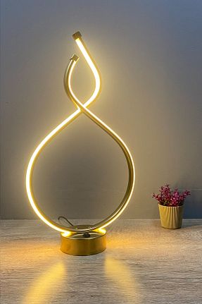 چراغ مطالعه / رومیزی طلائی فلزی asvadesign - کد 756385975