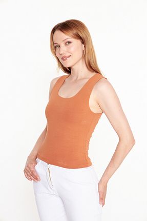 بادی نارنجی زنانه یقه مربعی Mieles - کد 756438837