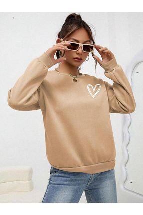 سوئیشرت بژ زنانه چاپی BENROMA - کد 756438746