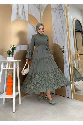 لباس حجاب فیروزه ای زنانه ساق پهن Bym Fashion - کد 756794766