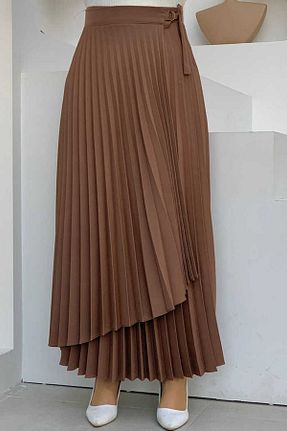 دامن حجاب قهوه ای زنانه رگولار Bym Fashion - کد 756095242
