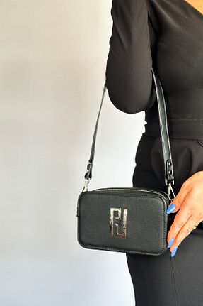 کیف دوشی مشکی زنانه چرم خالص Just Polo - کد 756854775