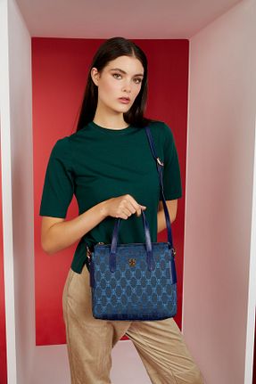 کیف دوشی آبی زنانه چرم مصنوعی Pierre Cardin - کد 218165998