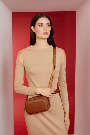 کیف دوشی قهوه ای زنانه چرم مصنوعی Pierre Cardin - کد 757266624