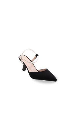 کفش مجلسی مشکی زنانه چرم مصنوعی HAUKS SHOES - کد 758022015