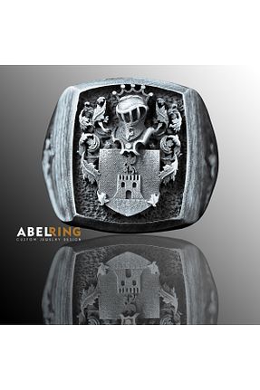 انگشتر نقره مردانه 925 عیار Abel Custom Ring - کد 757009788