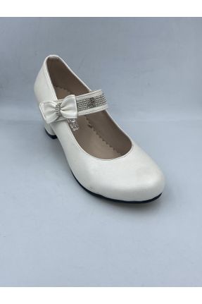 کفش مجلسی سفید بچه گانه چرم مصنوعی پاشنه کوتاه ( 4 - 1 cm ) پاشنه ضخیم کد 757622627