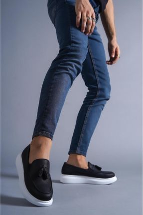 کفش کلاسیک مشکی مردانه چرم مصنوعی پاشنه کوتاه ( 4 - 1 cm ) پاشنه ساده کد 758334550