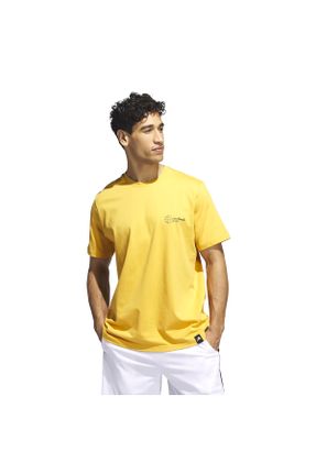 تی شرت زرد مردانه رگولار تکی کد 758122228
