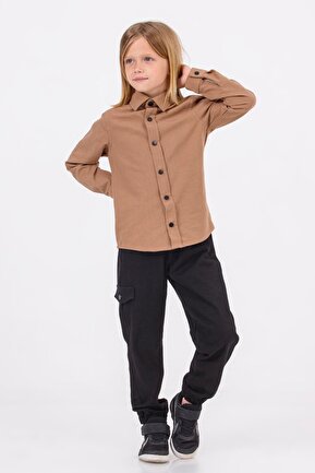 پیراهن قهوه ای بچه گانه پنبه ای Gold Class Kidswear - کد 736803203