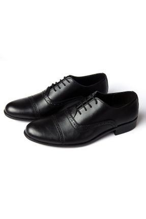 کفش کلاسیک مشکی مردانه چرم مصنوعی پاشنه کوتاه ( 4 - 1 cm ) پاشنه ضخیم کد 39886767