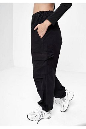 شلوار مشکی زنانه پارچه DEEFWEAR - کد 757546521