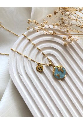 گردنبند جواهر طلائی زنانه روکش طلا takıcım design - کد 758740202
