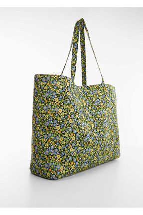 کیف دوشی آبی زنانه پارچه ای MANGO - کد 671223576