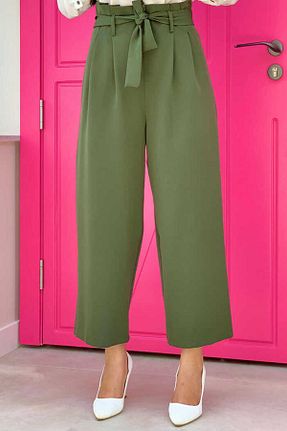 شلوار حجاب خاکی زنانه مخلوط پلی استر Bym Fashion - کد 6294554