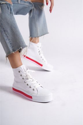 کفش بیرون سفید زنانه پارچه ای wefashion - کد 758031404