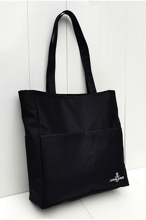 کیف دوشی مشکی زنانه پارچه ای JANJAN - کد 75092859