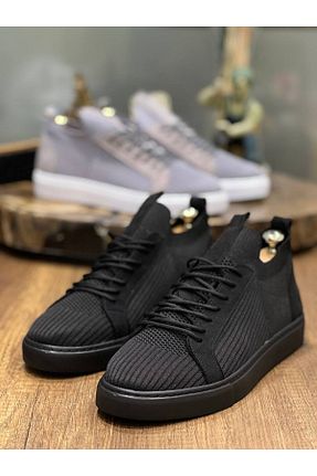 کفش اسنیکر مشکی مردانه بند دار BZ Moda - کد 758694289