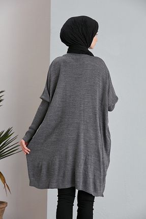 تونیک حجاب طوسی زنانه تریکو MODAMÜNASİP - کد 758815885